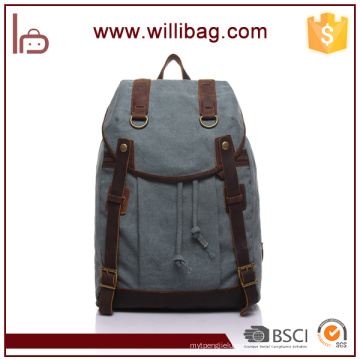 Soem-Fabrik-Weinlese-beiläufiger Rucksack-Segeltuch-Drawstring-Rucksack